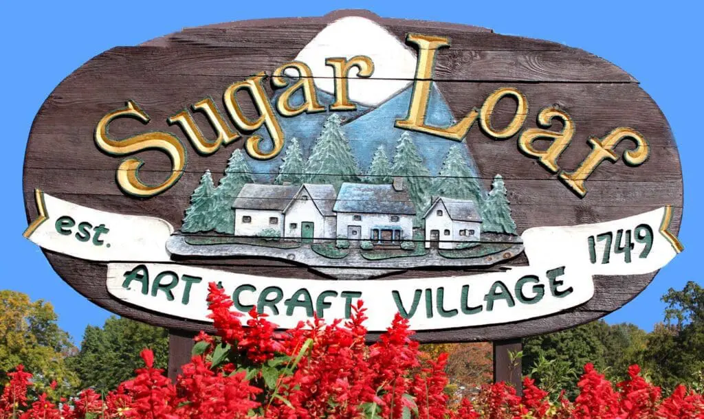 Sugar Loaf, New York, iconic town sign