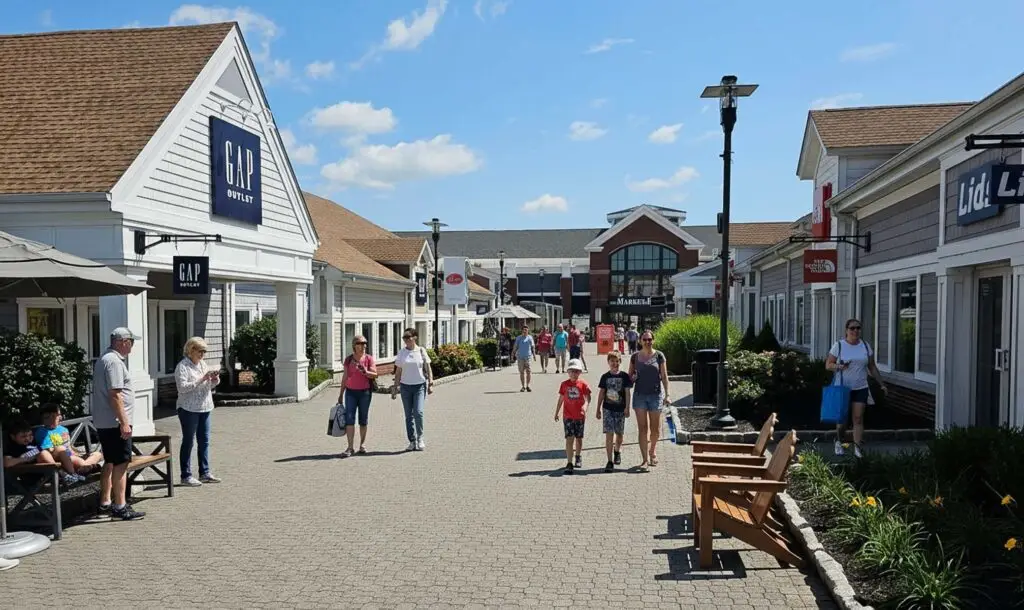 woodbury common shopping crowd